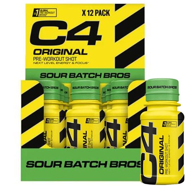 Cellucor C4 Original PWO Shot Sour Batch Bros 12x60ml