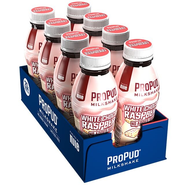 Njie ProPud Protein Milkshake White Chocolate Raspberry 8x330ml