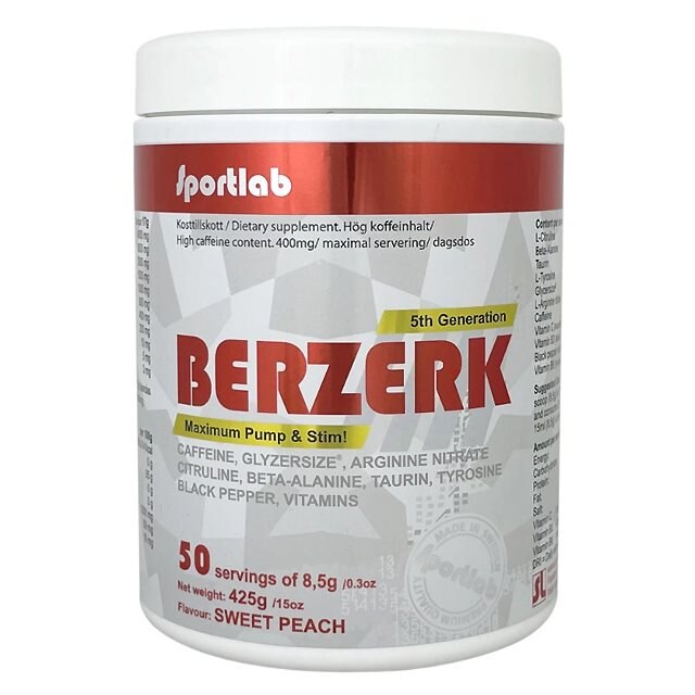 Sportlab Berzerk 5th gen Sweet Peach 425g