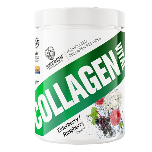 Swedish Supplements Collagen Vital Elderberry Raspberry 400g