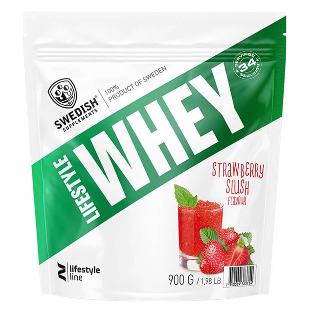 Swedish Supplements Lifestyle Whey Strawberry Slush 900g